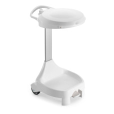 Тримач пакетів для сміття Filmop DELTA 120 л на колесах з білою кришкою 0000CO4220D