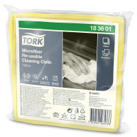 Серветка багаторазова з мікрофібри Tork жовта 183601