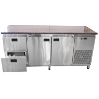 Холодильный стол Tehma с гранитной столешницей 2 двери + 2 ящика 1860х700х850 1177