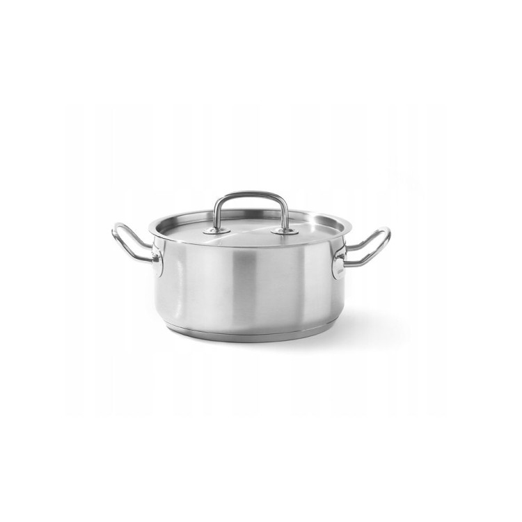 Каструля низька з кришкою Hendi Kitchen Line 3 л Ø200x(H)95 мм 836019