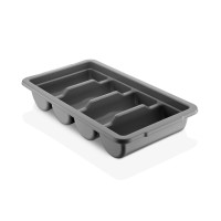 Контейнер для столовых приборов GastroPlast (4 отделения) совместим с GKL-04 серый GK-04