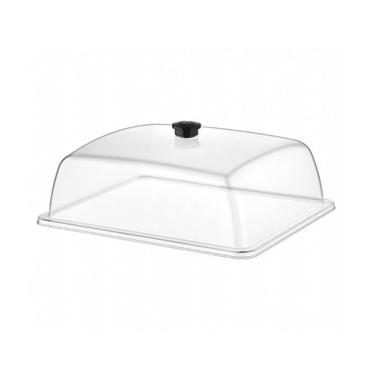 Кришка для підносу GastroPlast GN 1/2 сумісна з GFT--0012BL полікарбонат прямокутна 265х325 мм прозора GF--0012