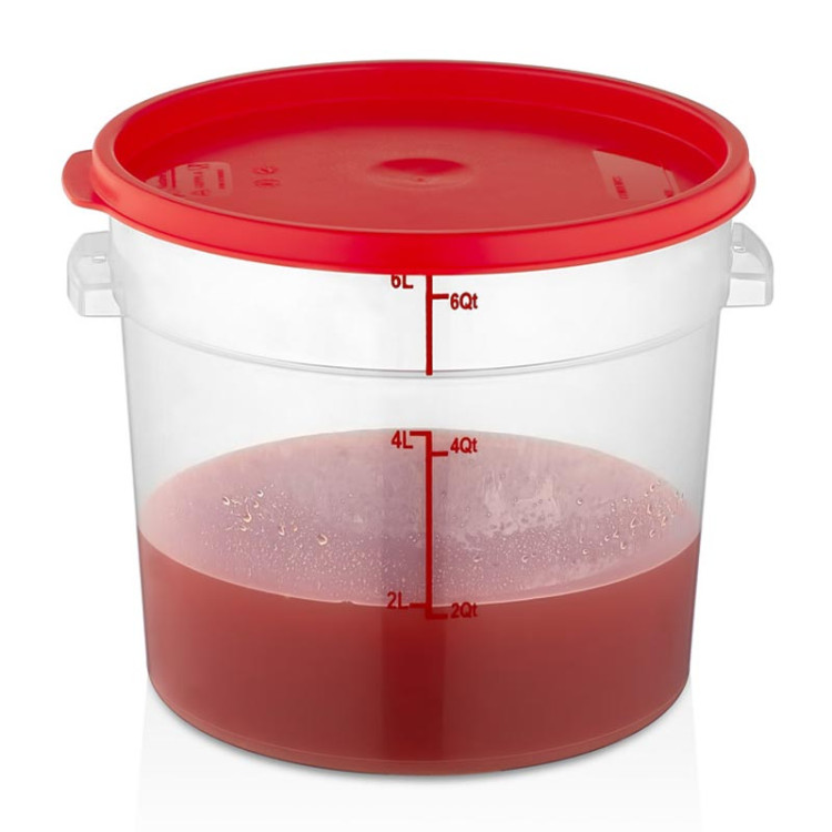 Круглий контейнер для зберігання продуктів GastroPlast 6 л поліпропілен GRPP--006 без кришки
