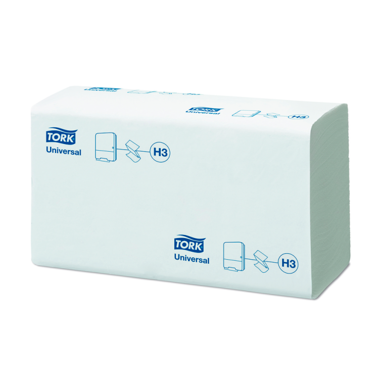Листовые полотенца Tork Singlefold Universal сложение V/Z білі 120108