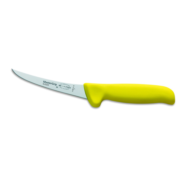 Ніж обвалювальний DICK MasterGrip 130 мм напівгнучкий вигнуте лезо жовтий 82882130-54
