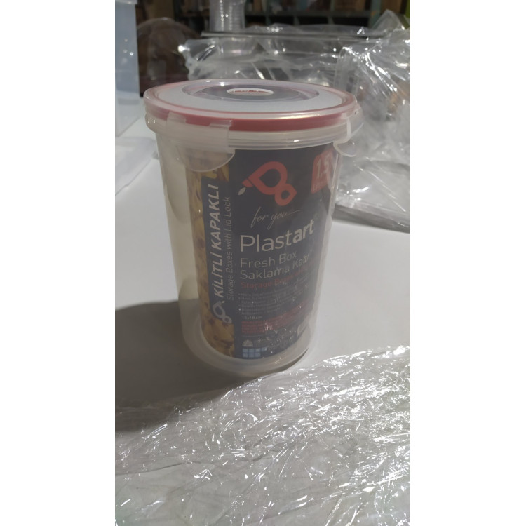 Дозатор для соуса с насосом GastroPlast круглый прозрачный 1,5 л GDP--0004