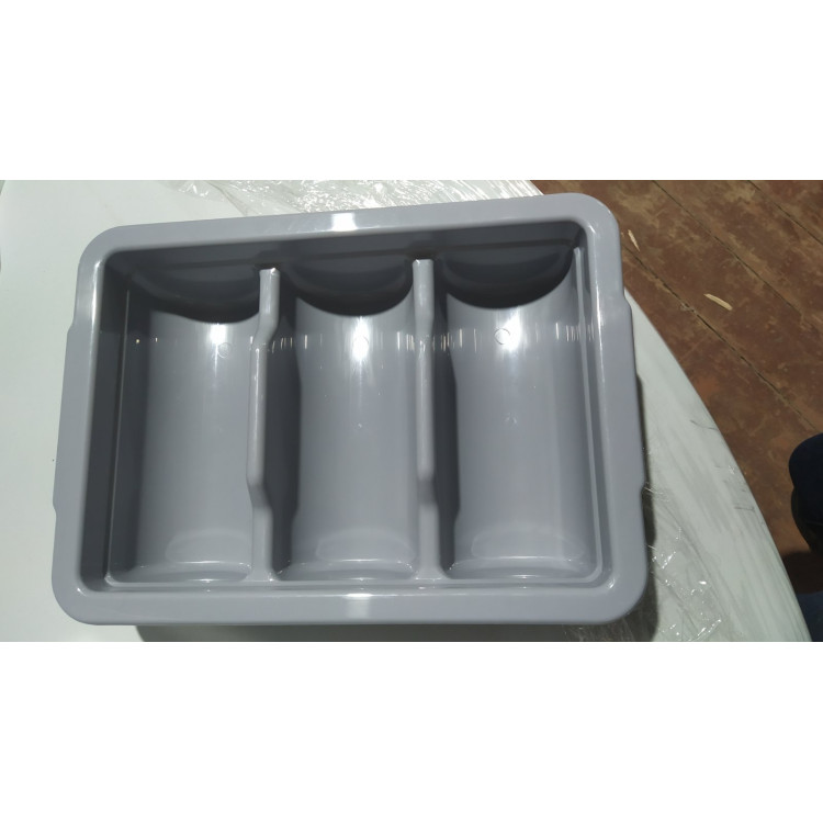 Контейнер для столовых приборов GastroPlast (3 отделения) совместимый с GKL-03 серый GK--0003