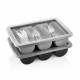 Кришка для контейнера для столових приборів GastroPlast GK-03Gr 3 відділення прозора GKL--0003