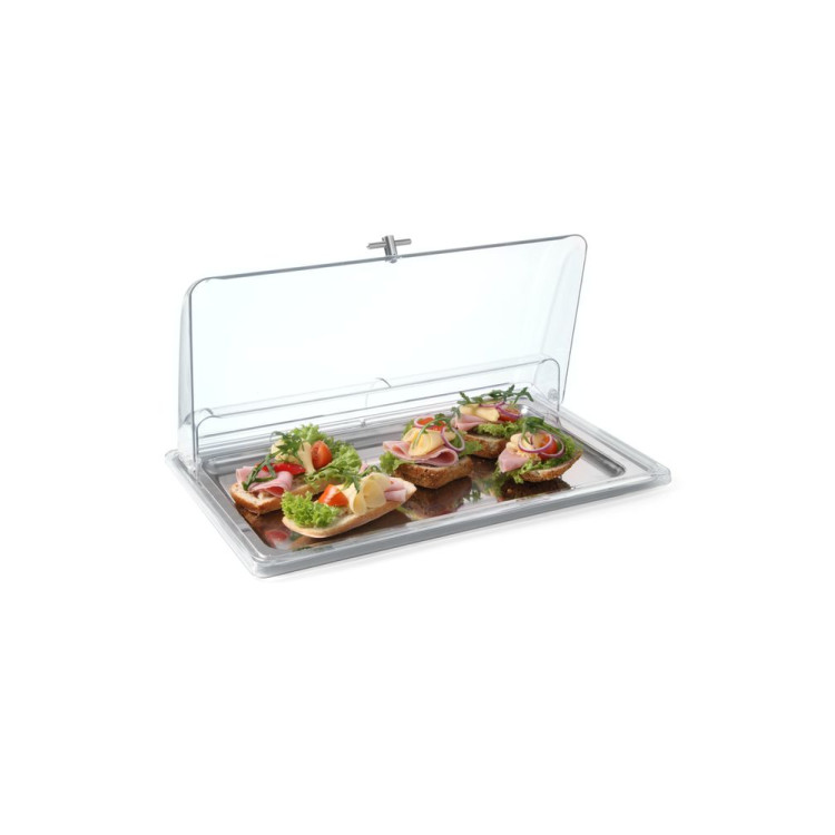 Кришка для підносу Hendi Rolltop полікарбонат GN 1/1 545х335х(Н)95 мм прозора 866009
