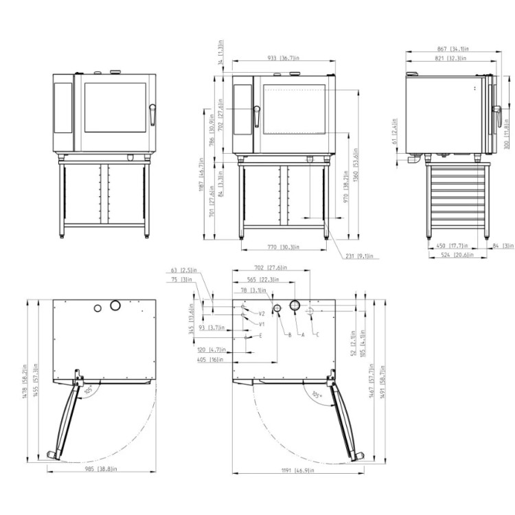 Печь пароконвекционная Retigo О611ic