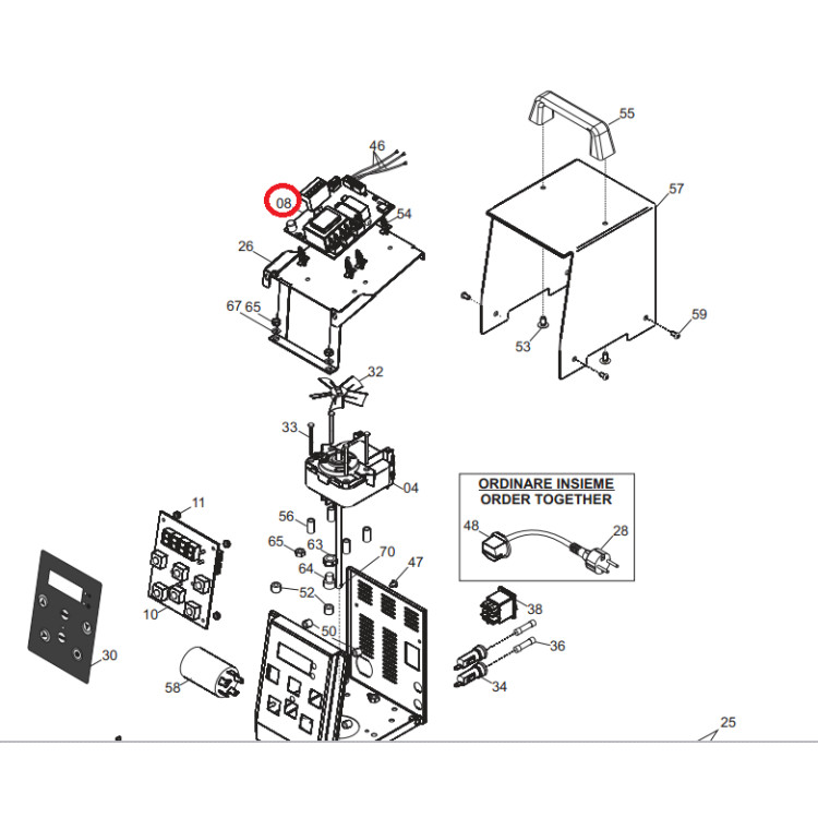 Плата управления (основная) для Softcooker Y09 Sirman GM5946300