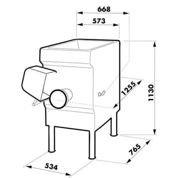 М'ясорубка Dadaux Ø114 мм система Unger TX114 COMPACT