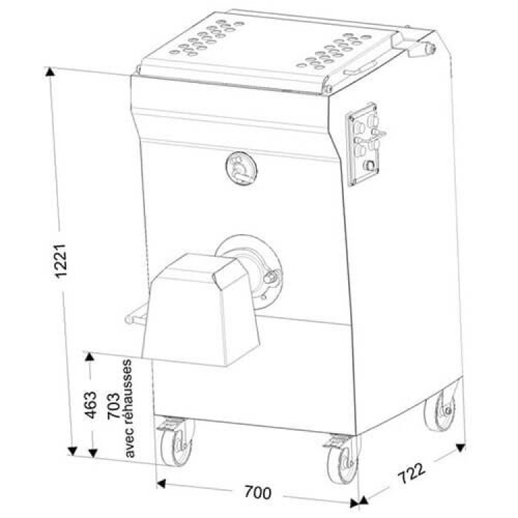 М'ясорубка Dadaux Ø114 мм система Unger 100 л TX114 ML