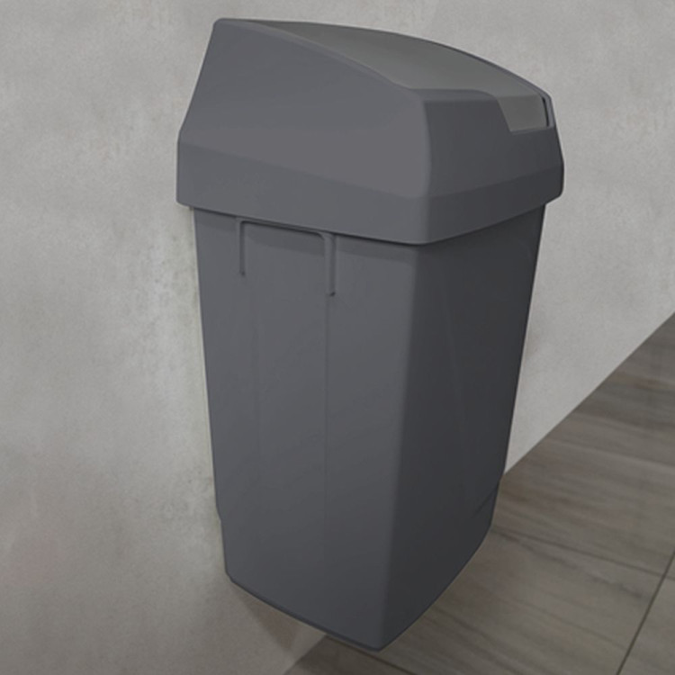 Контейнер пластиковий для сміття Filmop ATLAXFLIP ECO 50 л з кришкою, що качається сірий 0001CO7050U1
