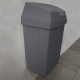 Контейнер пластиковий для сміття Filmop ATLAXFLIP ECO 50 л з кришкою, що качається сірий 0001CO7050U1