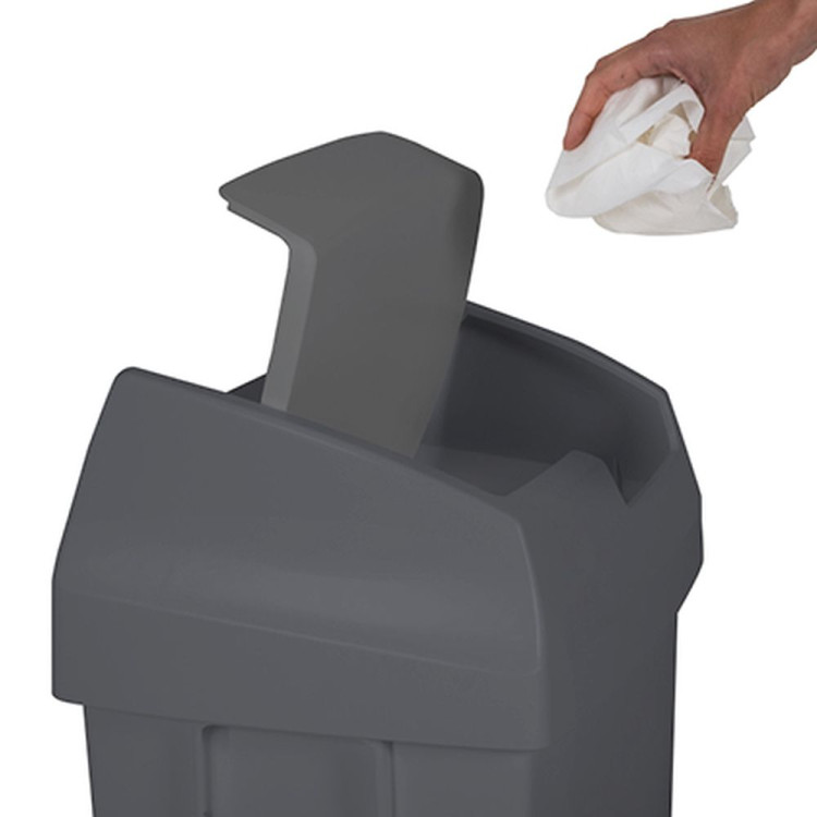Контейнер пластиковий для сміття Filmop ATLAXFLIP ECO 50 л з кришкою, що качається сірий 0001CO7050U1