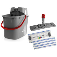 Набір для прибирання Filmop Easy wash (відро сіре з червоною ручкою 15 л, моп та тримач) 0000SE2815UB