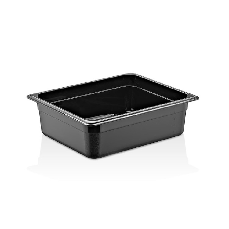 Гастроємність GastroPlast GN 1/2 h 100 мм полікарбонат чорна GNP-12100/B