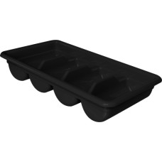 Контейнер для столових приборів GastroPlast (4 відділення) сумісний з GKL-04 чорний GK-04/B
