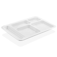 Піднос секційний GastroPlast 398х279 мм полікарбонат білий GSS-01
