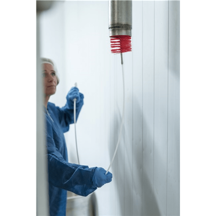 Йоржик для використання з гнучкими ручками Vikan Ø90 мм 200 мм середньої жорсткості червоний 53914