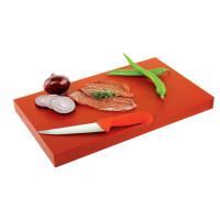 Дошка обробна Yelkar Plastik 300х400х20 мм гострі краї HACCP червона YP 1303 Red