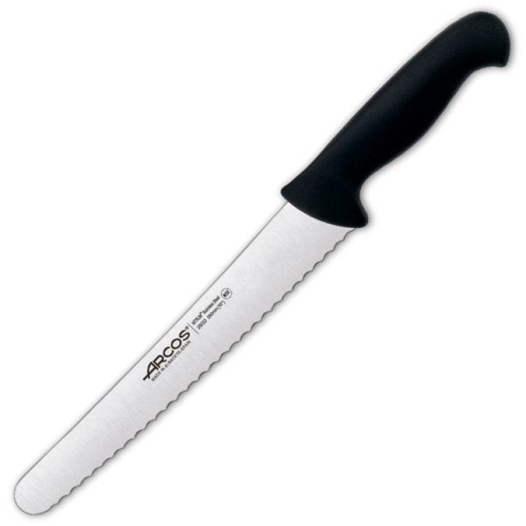 Нож кондитерский Arcos 2900 зубчатый 250 мм черный 293225