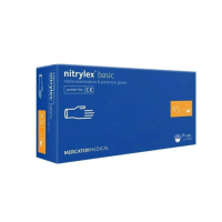 Рукавички нітрилові NITRYLEX® BASIC оглядові нестерильні неприпудрені розмір ХS 50 пар/пач blue RD30105001