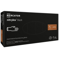 Рукавички Nitrylex® BLACK нітрилові оглядові нестерильні неприпудрені розмір XL 50 пар/пач