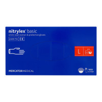 Рукавички нітрилові NITRYLEX® BASIC оглядові нестерильні неприпудрені розмір L 50 пар/пач blue RD30105004