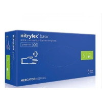 Рукавички нітрилові NITRYLEX® BASIC оглядові нестерильні неприпудрені розмір S 50 пар/пач blue RD30176002