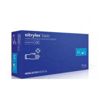 Рукавички нітрилові NITRYLEX® BASIC оглядові нестерильні неприпудрені розмір M 50 пар/пач blue RD30176003