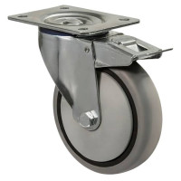 Колесо поворотное с тормозом и панелью 2404-N-125-R 244125