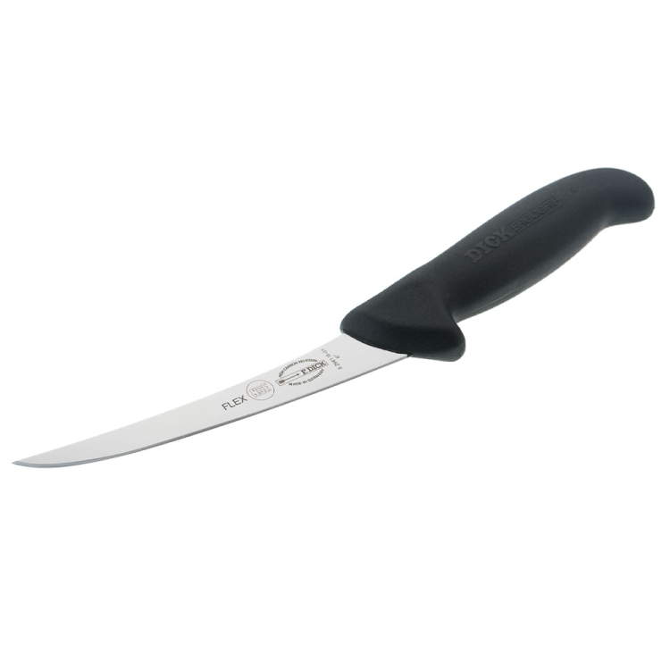 Ніж обвалювальний DICK ErgoGrip 150 мм гнучкий вигнуте лезо чорний 82981150-01