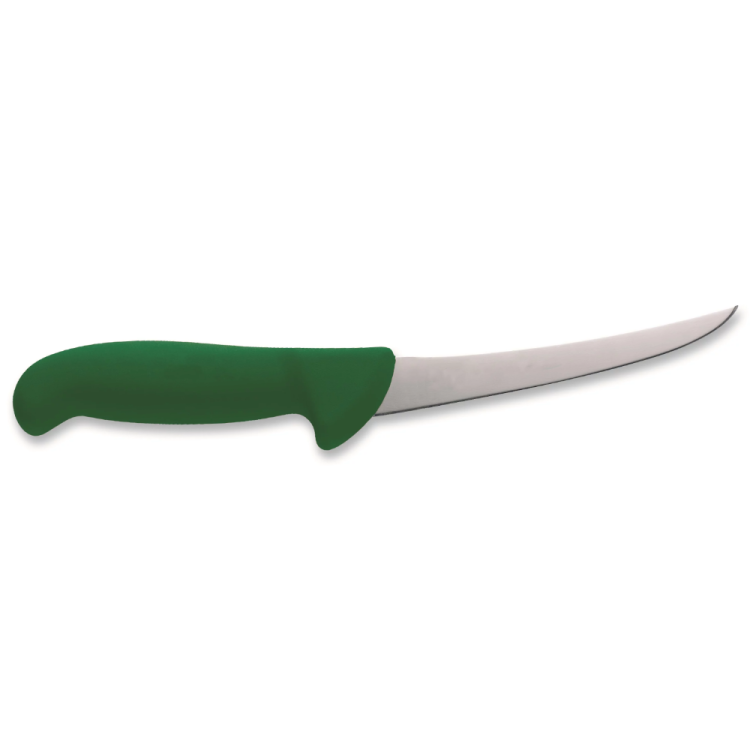 Ніж обвалювальний DICK ErgoGrip 150 мм напівгнучкий вигнуте лезо зелений 82982150-14