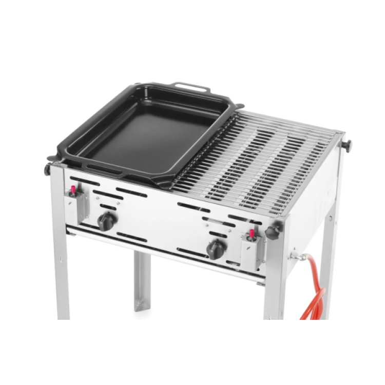 Гриль газовий Roast-Master Maxi 50/50 Hendi 11kW 850x675x(H)600 мм 154540