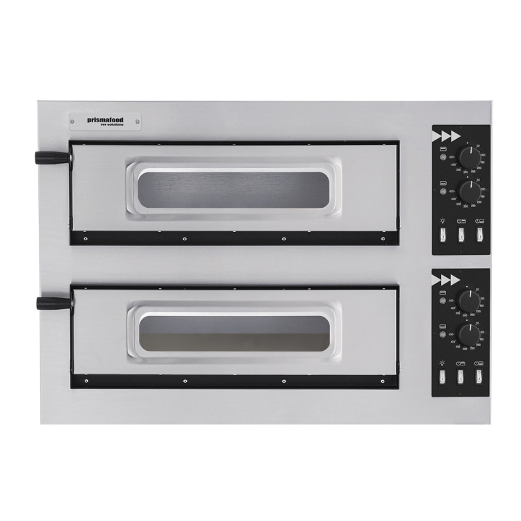 Піч для піци basic 2/50 vetro, Prismafood, 400V/6000W, 915x621x(H)527mm 1F010036 Hendi Stal nierdzewna