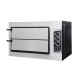 Піч для піци basic 2/50 vetro, Prismafood, 400V/6000W, 915x621x(H)527mm 1F010036 Hendi Stal nierdzewna