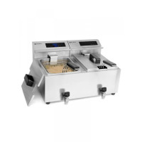 Фритюрниця MasterPro зі зливним краном - 2x8 л 207376 Hendi