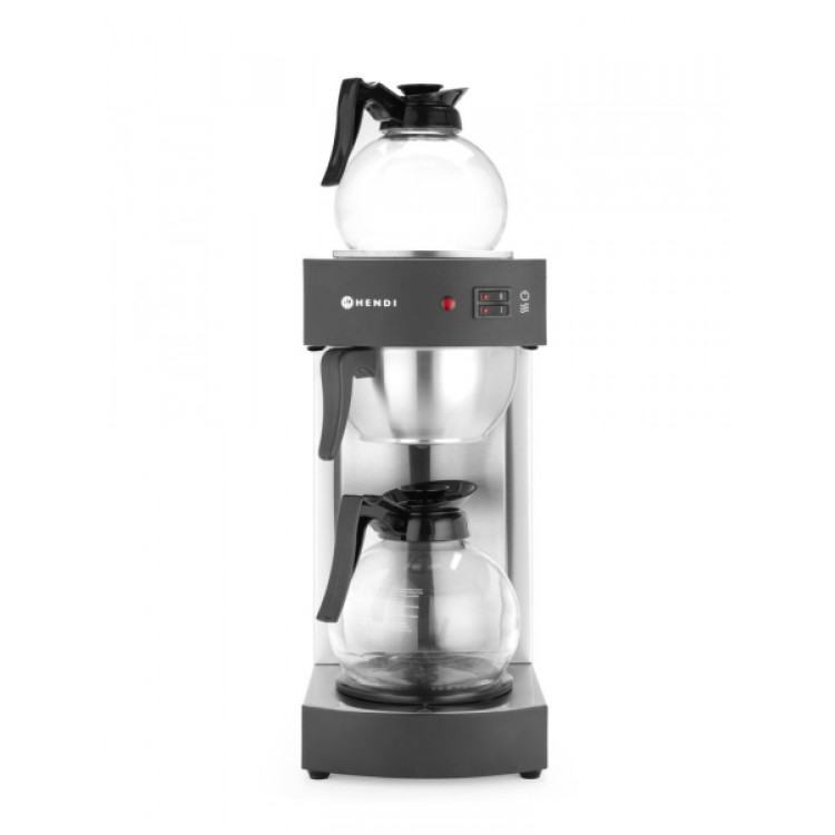 Кавоварка проточна - 1,8 л + 2 глеки 2100W 200x385x430(H) мм 208304 Hendi