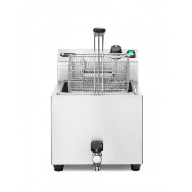 Фритюрниця XL Profi Line із зливним краном ручна 10 л 400 В 6600 Вт 302x687x(В)375 мм 209424 Hendi