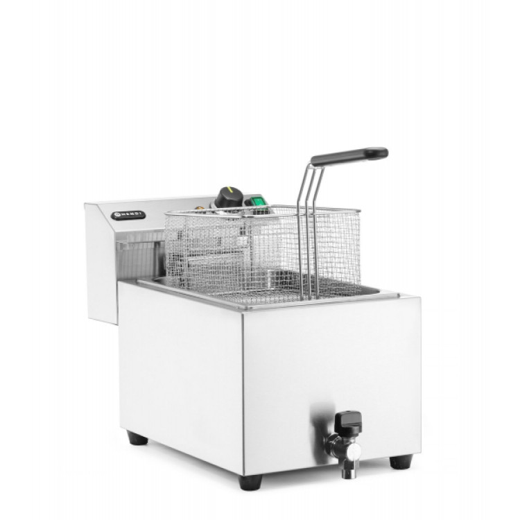Фритюрниця XL Profi Line із зливним краном ручна 10 л 400 В 6600 Вт 302x687x(В)375 мм 209424 Hendi
