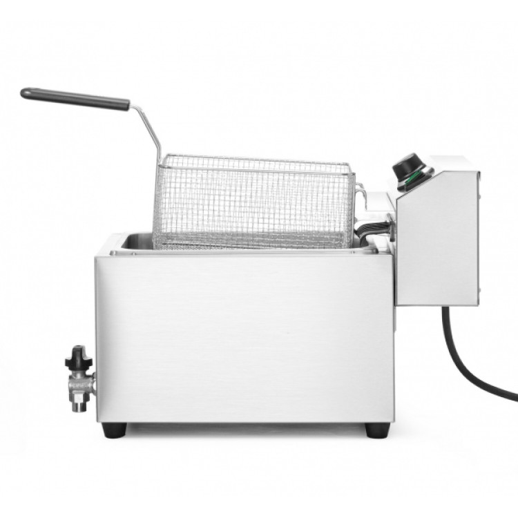 Фритюрниця XL Profi Line із зливним краном ручна 10 л 400 В 6600 Вт 302x687x(В)375 мм 209424 Hendi