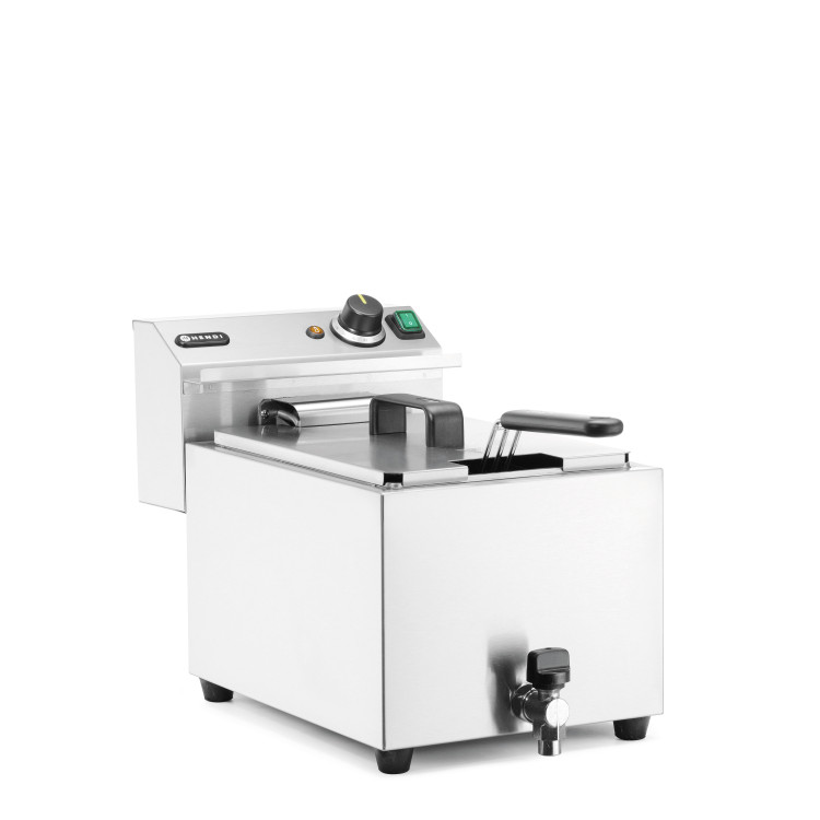 Фритюрниця XL Profi Line із зливним краном ручна 10 л 400 В 6600 Вт 302x687x(В)375 мм 209424 Hendi