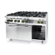 Плита газова 6-ти конфоркова Kitchen Line з електричною конвекційною духовою шафою GN 1/1 225899 Hendi
