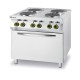 Плита електрична 4-х конфоркова Kitchen Line з електричною конвекційною шафою для смаження GN 1/1 225936 Hendi