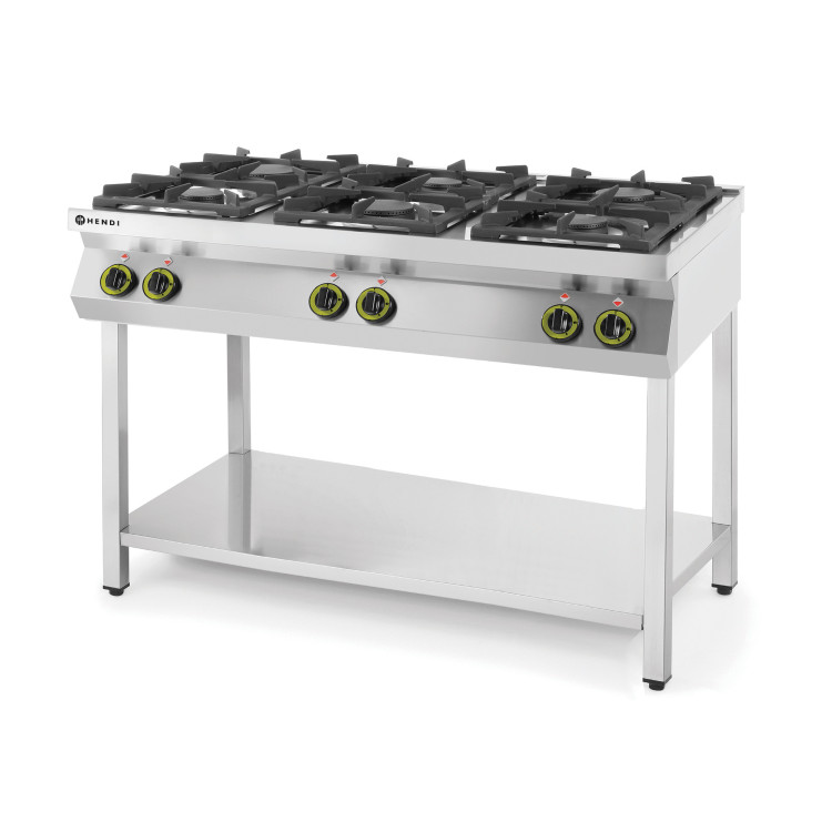 Плита газова 6-ти конфоркова Kitchen Line на відкритому модулі 226094 Hendi