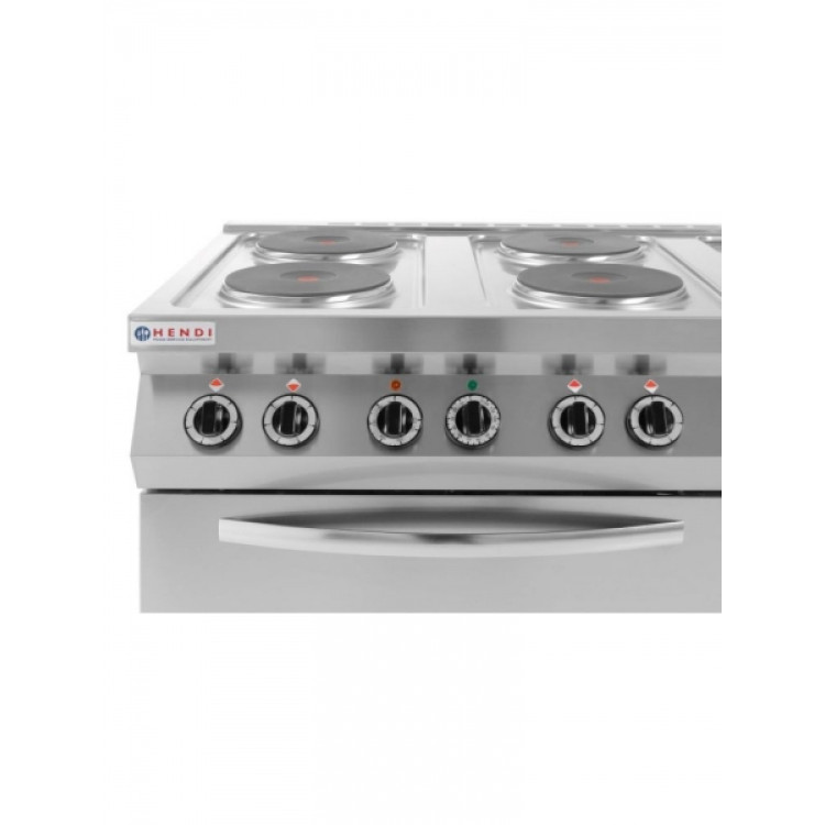 Плита електрична 6-ти конфоркова Kitchen Line з електричною конвекційною духовою шафою GN 1/1 226247 Hendi