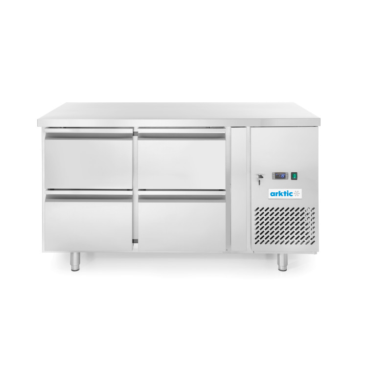 Холодильний стіл Profi Line 700 з 4 ящиками та тумбочкою - 230V / 250W - 0/8˚C - 1360x700x(H)850 233764 Hendi