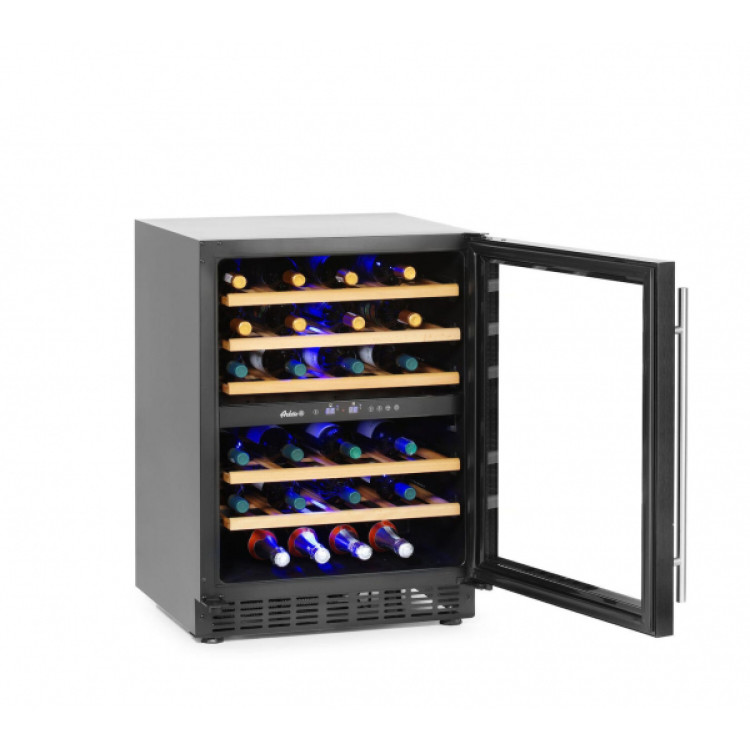 Винный холодильник 2-х зонный 46 бутылок 133 л 220-240V/90W 595x588x(H)820 мм 237588 Hendi
